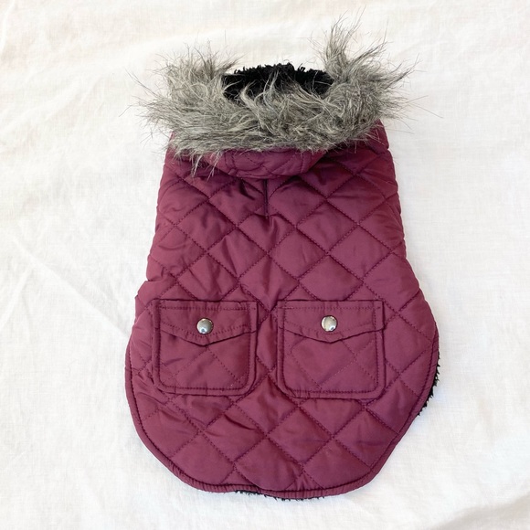 Bailey & Bella Quilted Purple Dog Parka Jacket - Picture 2 of 15